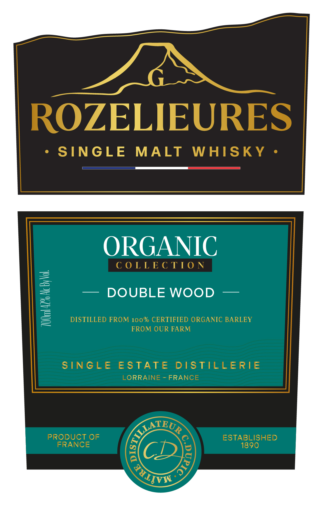TABC label artwork for Rozelieures Organic Collection