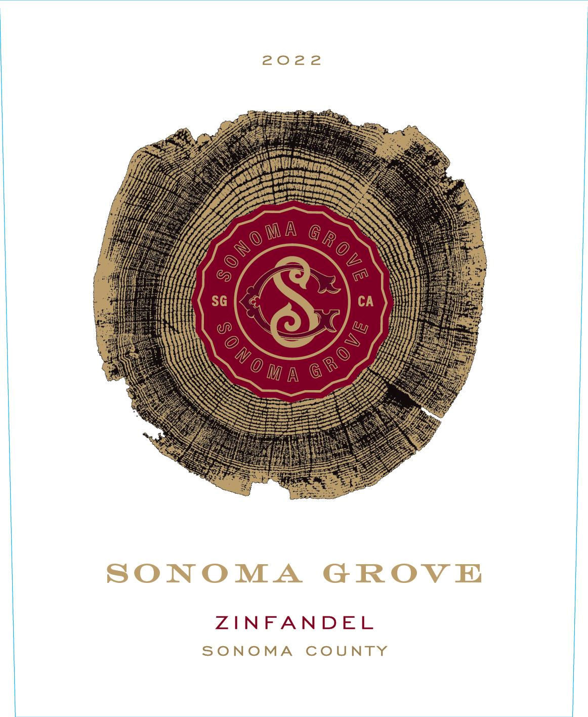 TABC label artwork for SONOMA GROVE ZINFANDEL SONOMA COUNTY