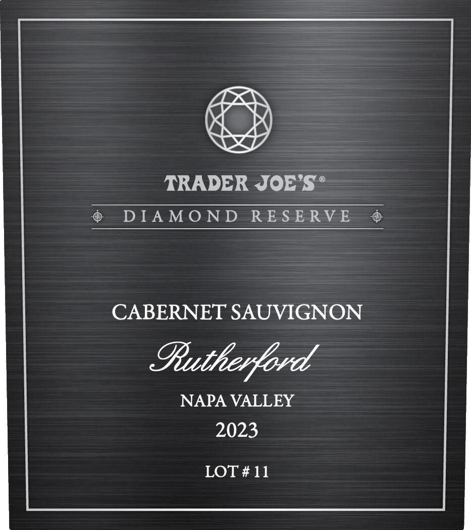 TABC label artwork for TRADER JOE'S DIAMOND RESERVE CABERNET SAUVIGNON LOT# 11 RUTHERFORD