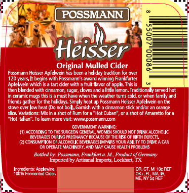TABC label artwork for Possmann