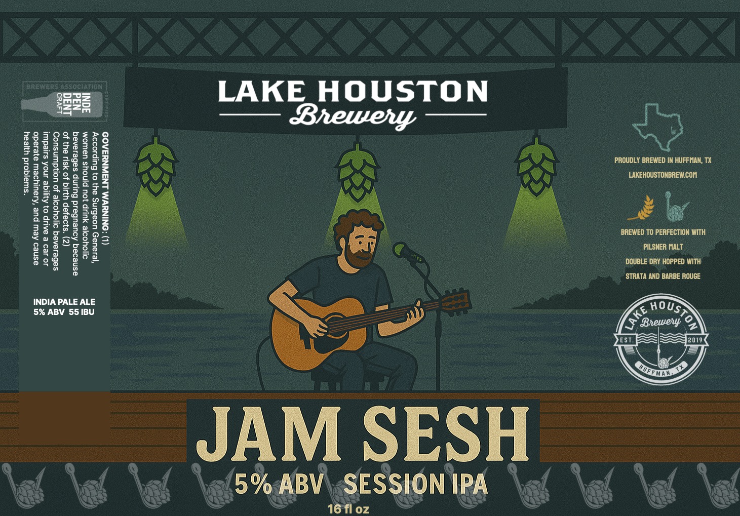 TABC label artwork for Jam Sesh 16oz can