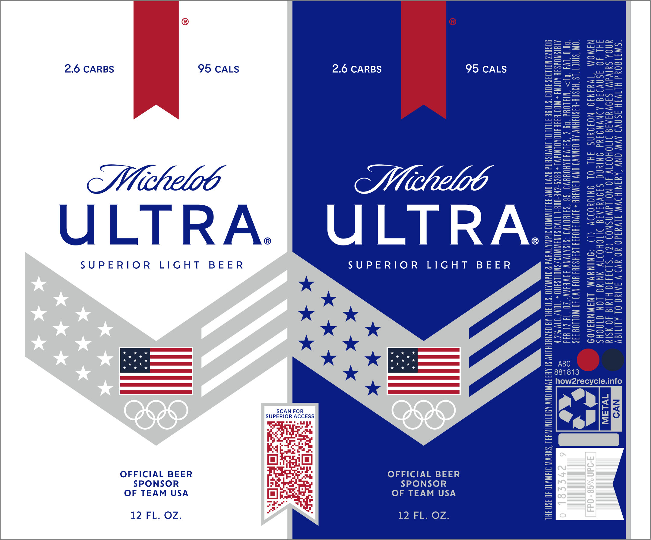 TABC label artwork for MICHELOB ULTRA 2026 OLYMPICS LABEL 12 OZ. CAN
