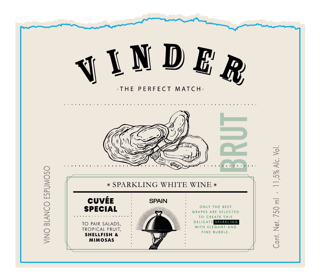 TABC label artwork for VINDER SPARKLING