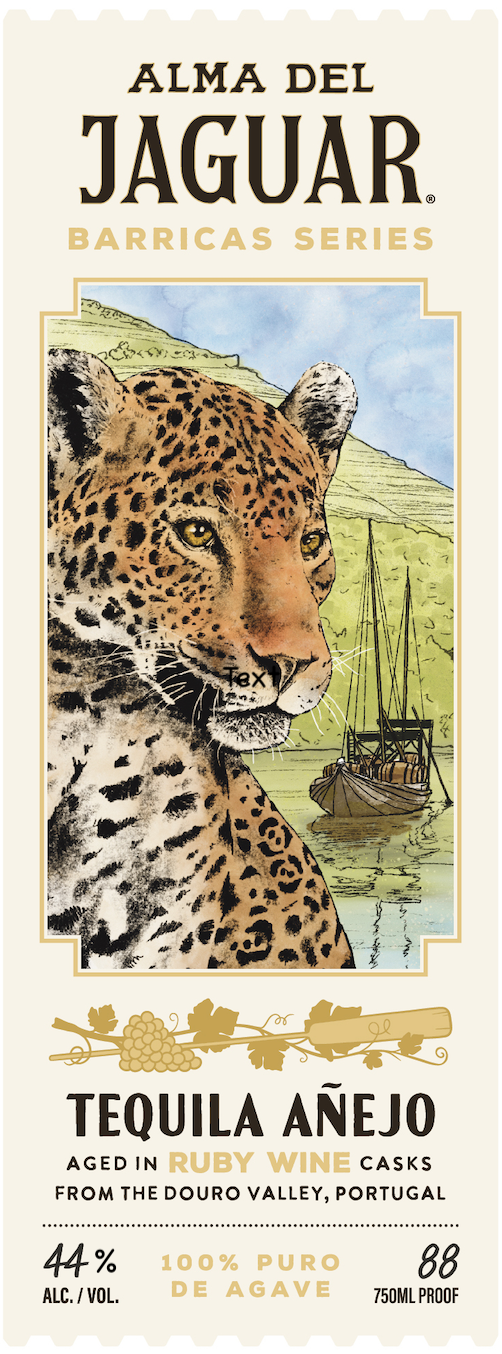 TABC label artwork for Alma del Jaguar Barricas Ruby Cask