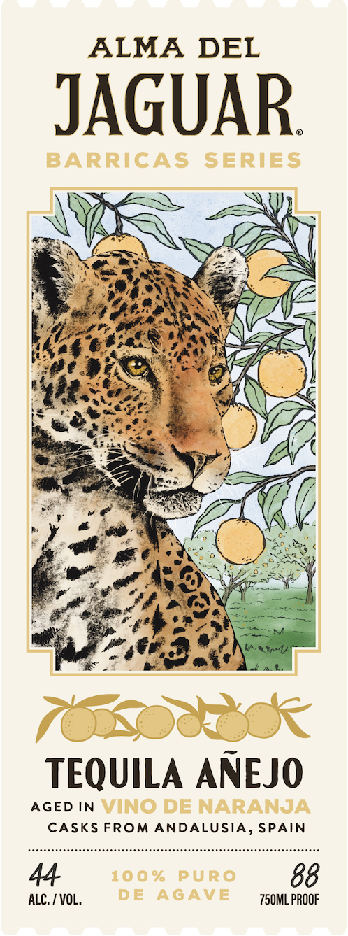 TABC label artwork for Alma del Jaguar Barricas Vino De Naranja Cask