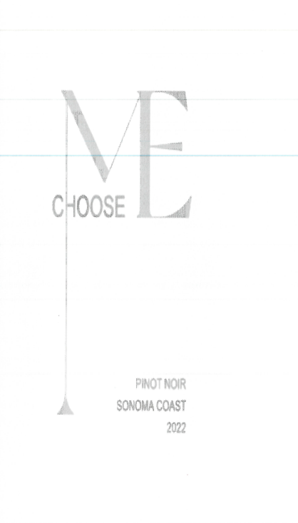 TABC label artwork for ME Pinot Noir, Sonoma Coast