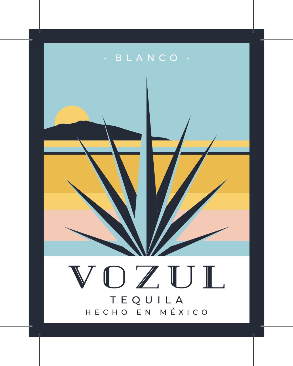 TABC label artwork for Vozul Tequila Blanco