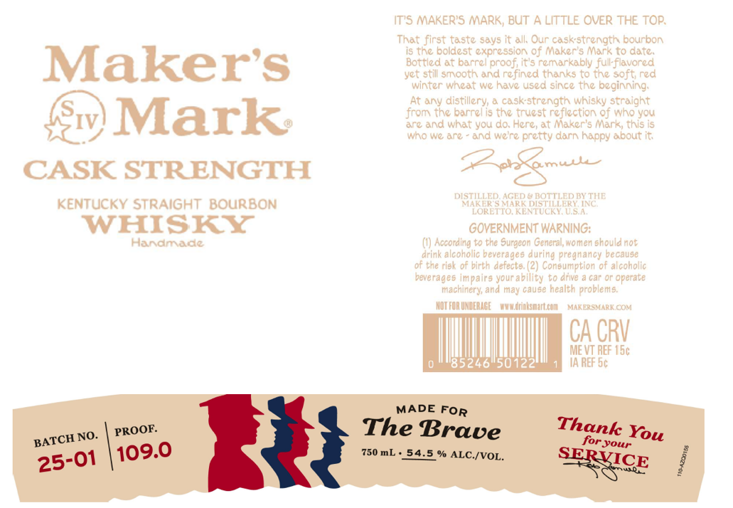 TABC label artwork for Maker's Mark Military