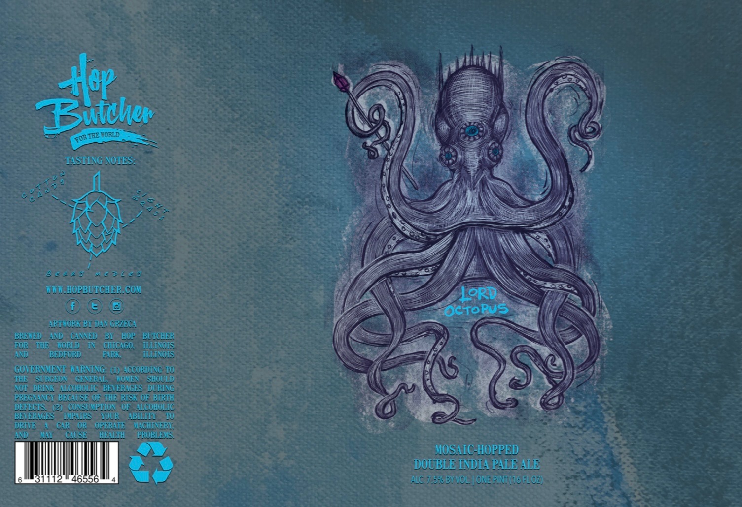 TABC label artwork for Lord Octopus