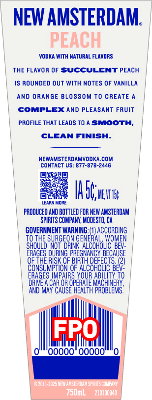 TABC label artwork for New Amsterdam Peach