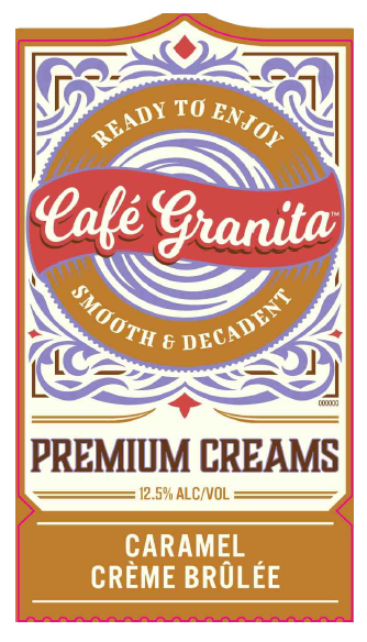 TABC label artwork for CAFE GRANITA CARAMEL CREME BRULEE