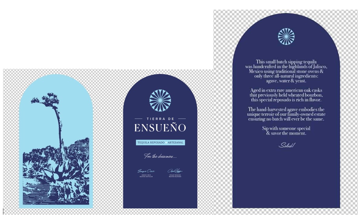 TABC label artwork for TIERRA DE ENSUEÑO TEQUILA REPOSADO