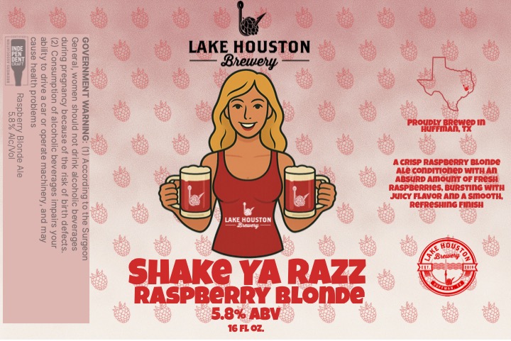 TABC label artwork for Shake Ya Razz 16oz can