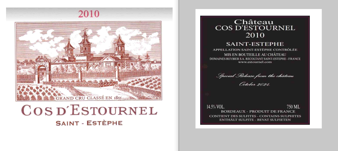 TABC label artwork for COS D'ESTOURNEL SAINT ESTEPHE