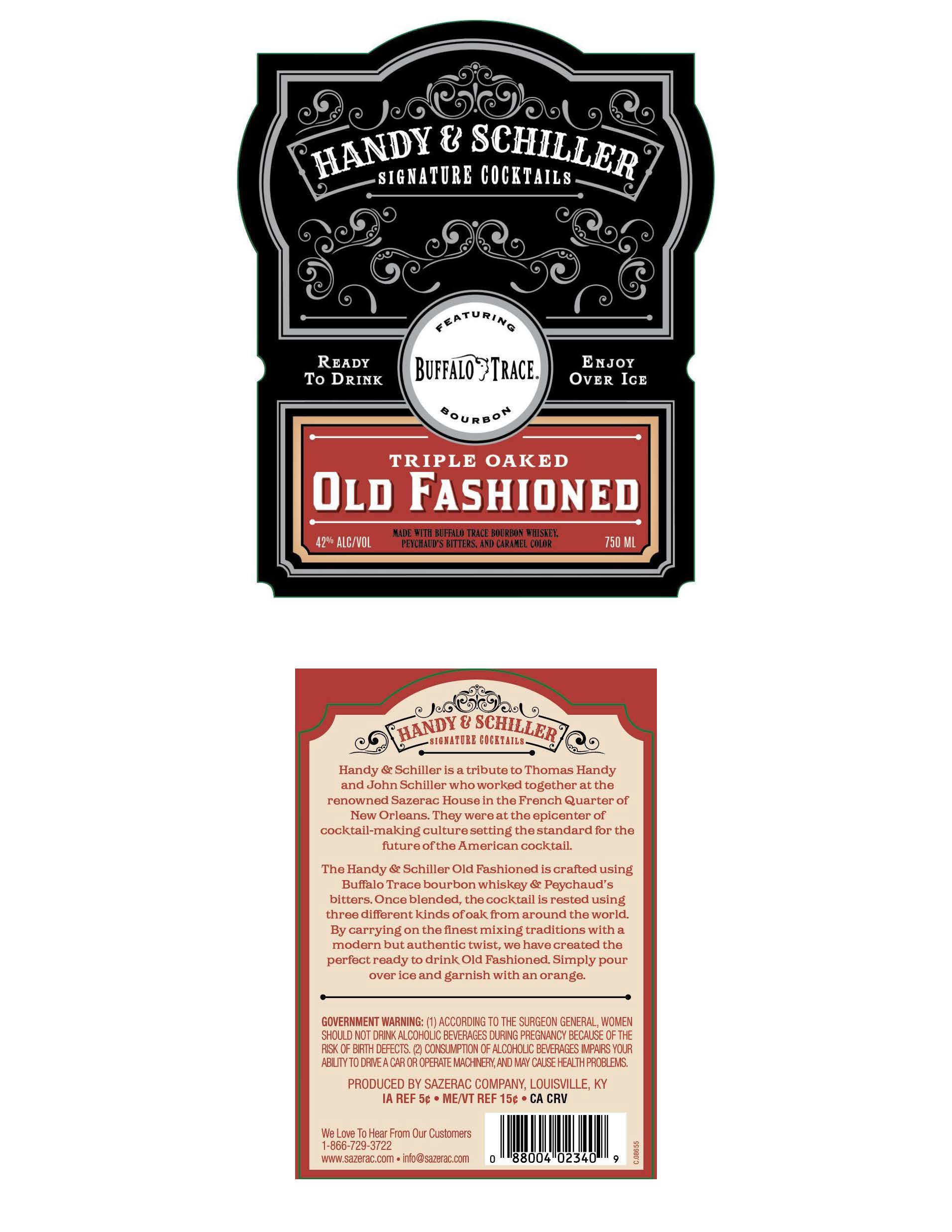 TABC label artwork for Handy & Schiller Old Fashioned 750ml