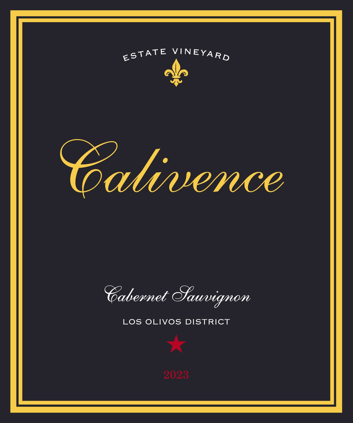 TABC label artwork for Calivence Cabernet Sauvignon