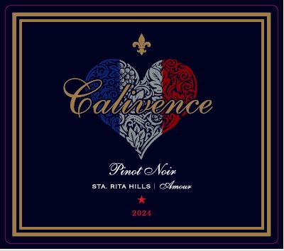 TABC label artwork for Calivence Amour (Love) Point Noir