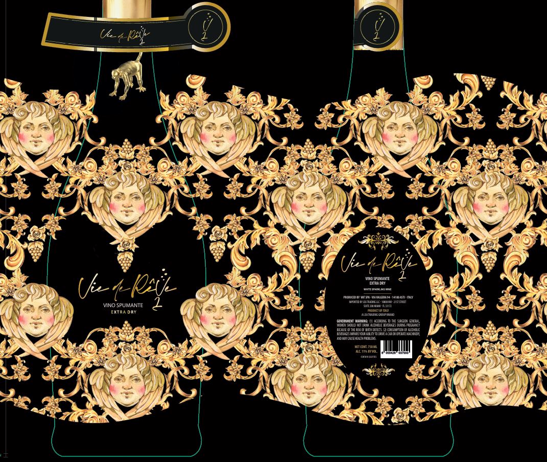 TABC label artwork for Vie De Reve Extra Dry Vino Spumante