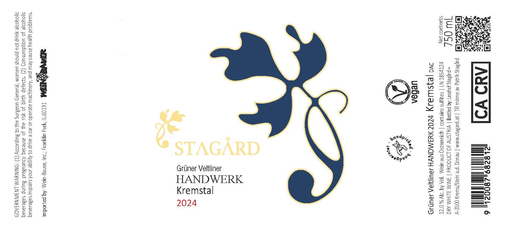 TABC label artwork for Stagard Handwerk Gruner Veltliner Kremstal