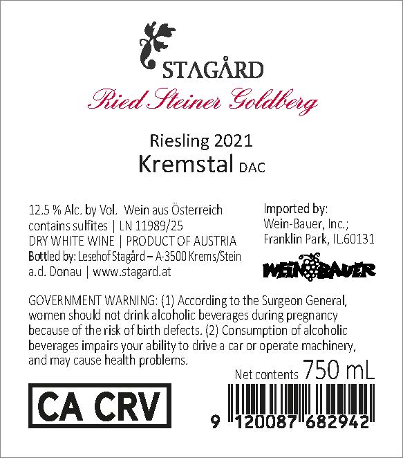 TABC label artwork for Stagard