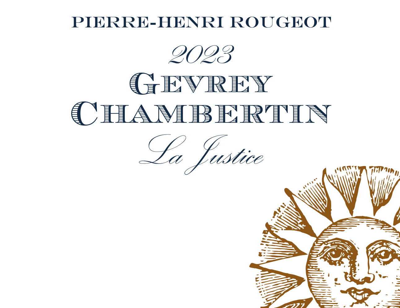 TABC label artwork for Pierre-Henri Rougeot La Justice Gevrey-Chambertin