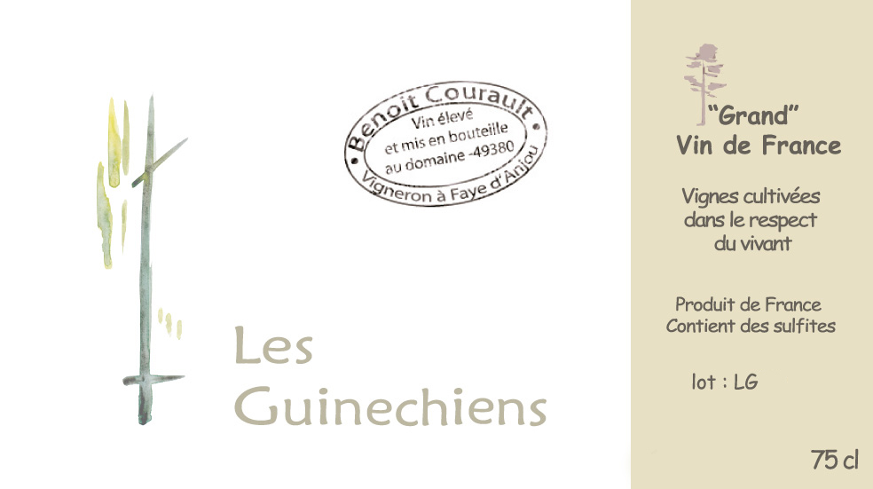 TABC label artwork for Benoit Courault Les Guinechiens Vin de France