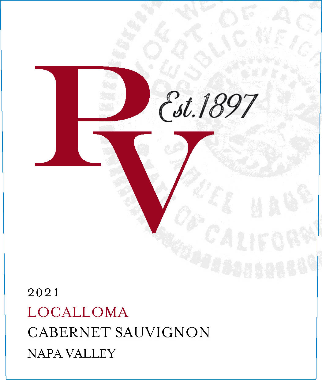 TABC label artwork for Pope Valley Winery Localloma Cabernet Sauvignon