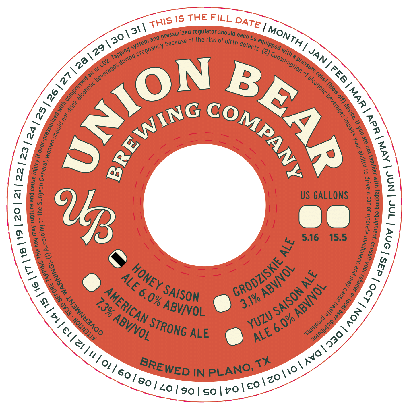 TABC label artwork for Honey Saison Ale