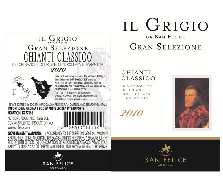 TABC label artwork for IL GRIGIO GRAN SELZIONE CHIANTI CLASSICO