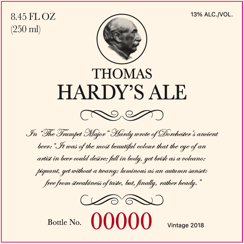 TABC label artwork for Thomas Hardy's Ale