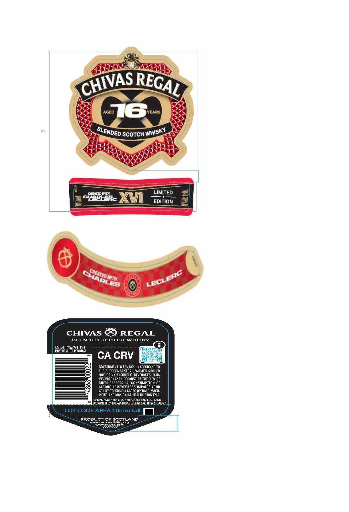 TABC label artwork for Chivas 16 YO LeClerc Edition