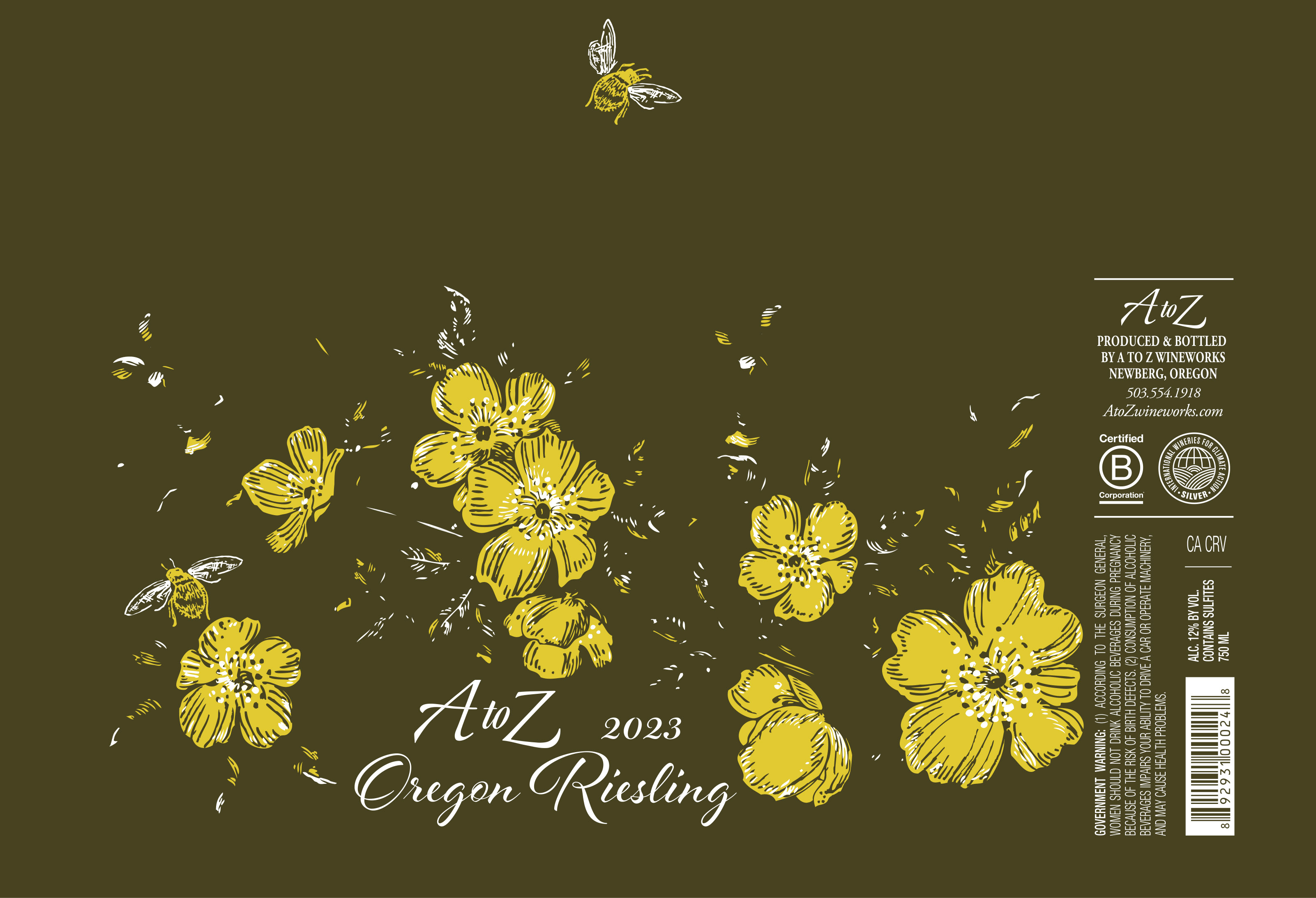 TABC label artwork for A to Z Wineworks Riesling