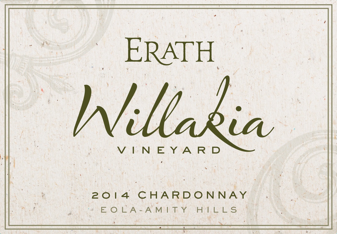 TABC label artwork for Erath Chardonnay Willakia