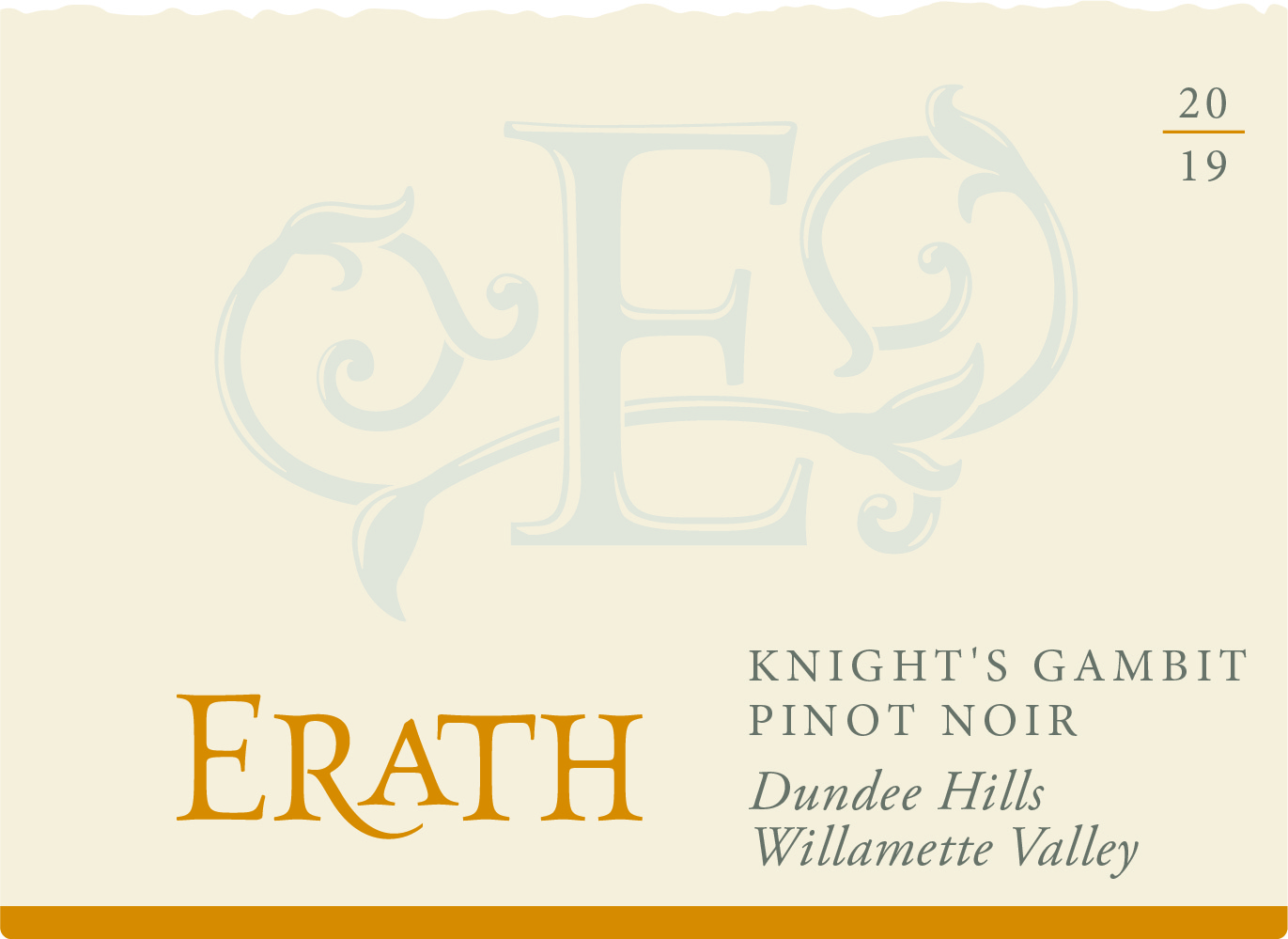 TABC label artwork for Erath Pinot Noir Knight's Gambit