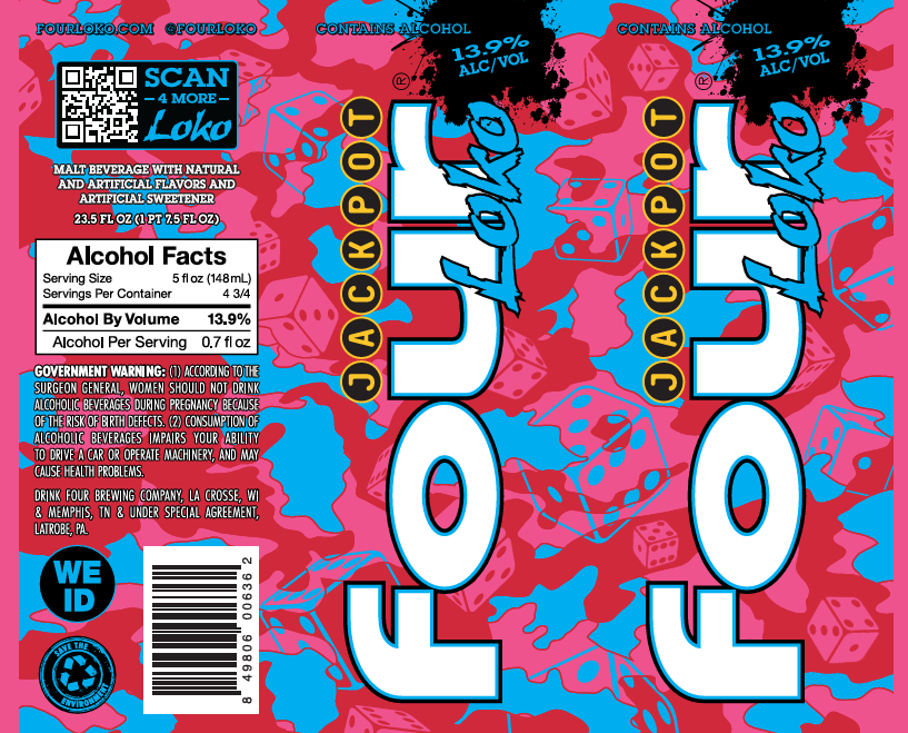 TABC label artwork for FOUR LOKO JACKPOT