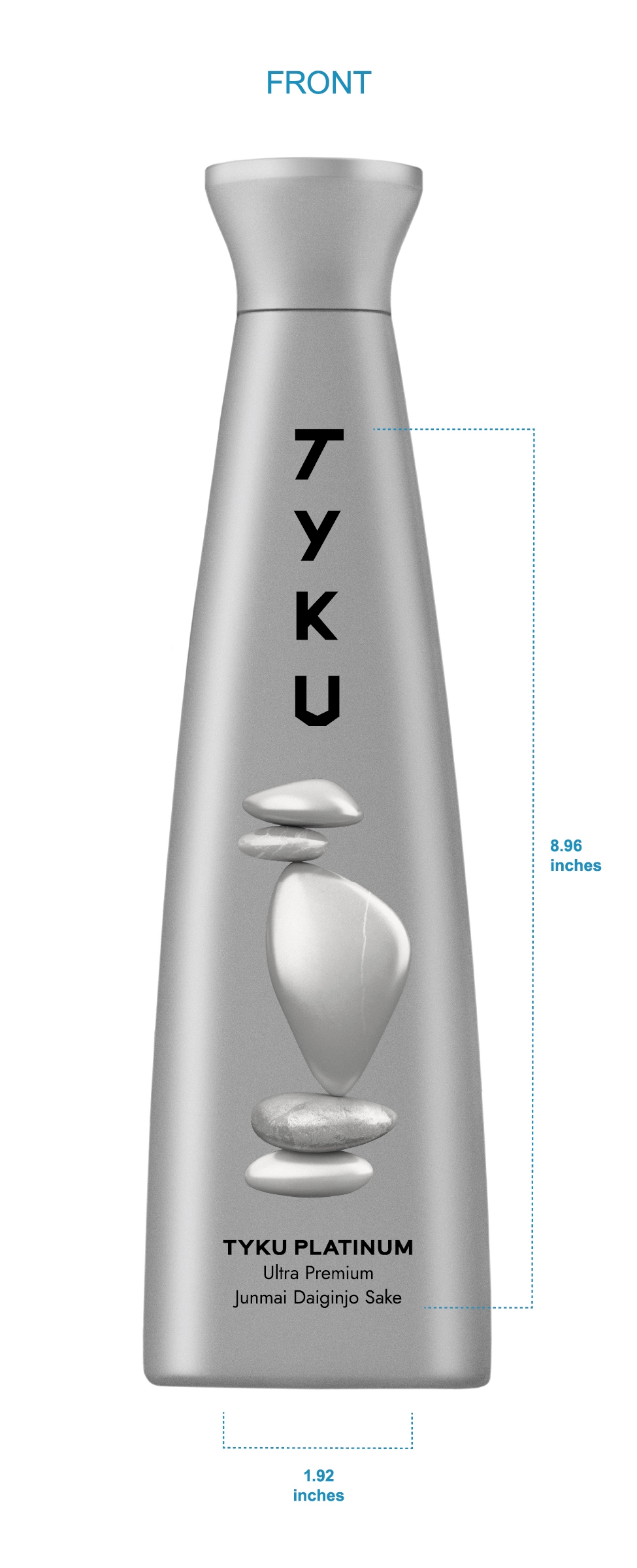 TABC label artwork for TYKU Ultra Premium Junmai Daiginjo Platinum Sake
