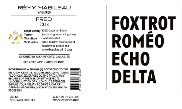 TABC label artwork for FRED MABILEAU CABERNET FRANC