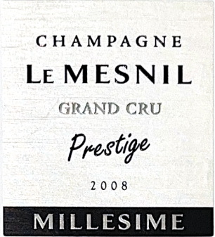 TABC label artwork for LE MESNIL PRESTIGE