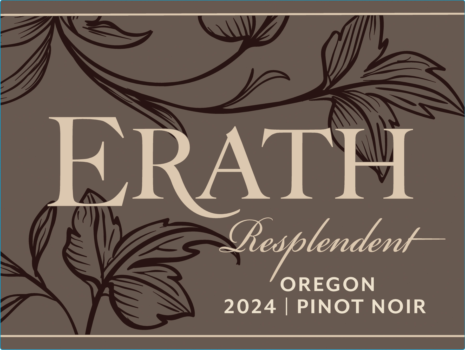 TABC label artwork for Erath Pinot Noir Resplendent