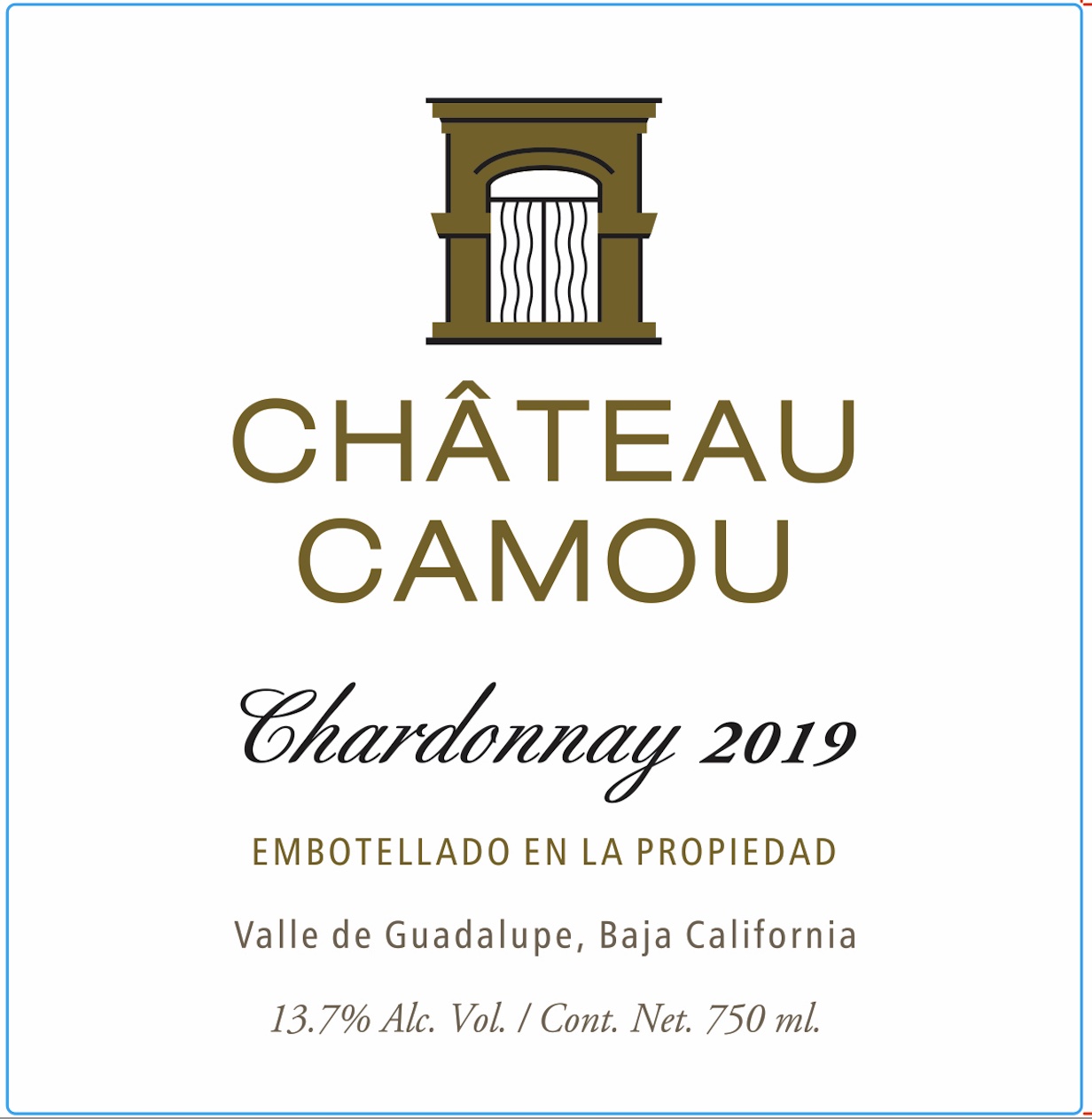 TABC label artwork for Chateau Camou Chardonnay