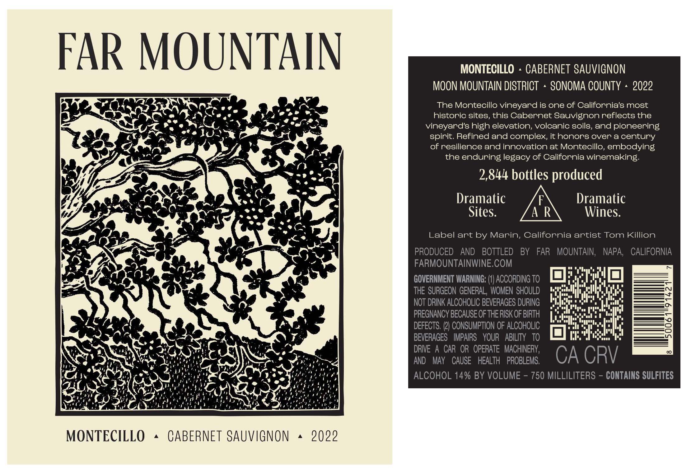 TABC label artwork for Far Mountain Montecillo Cabernet Sauvignon