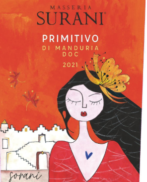 TABC label artwork for Masseria Surani Primitivo