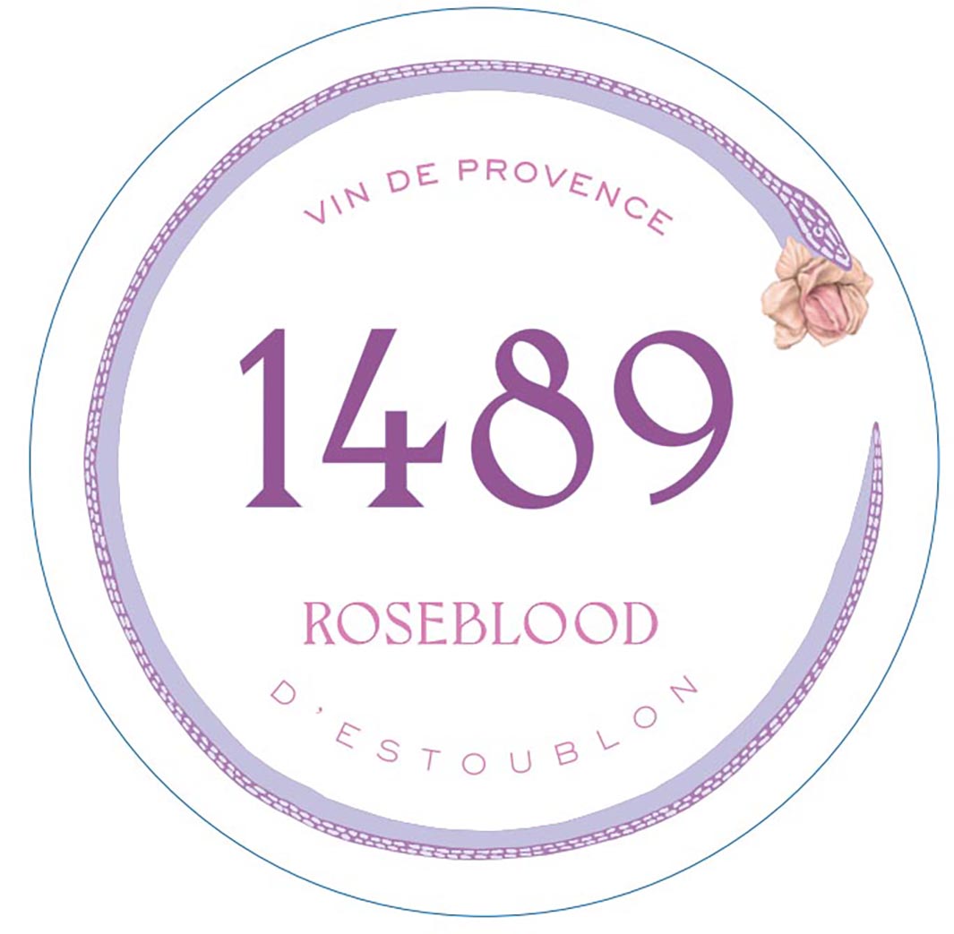 TABC label artwork for Roseblood d'Estoublon 1489 Rose