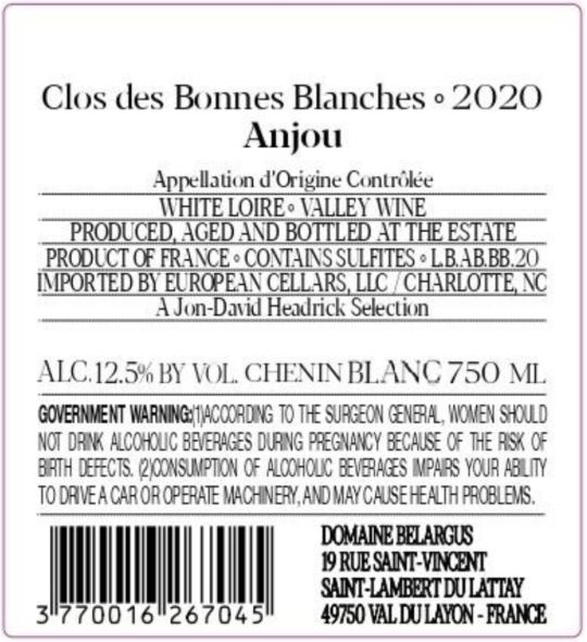 TABC label artwork for DOMAINE BELARGUS