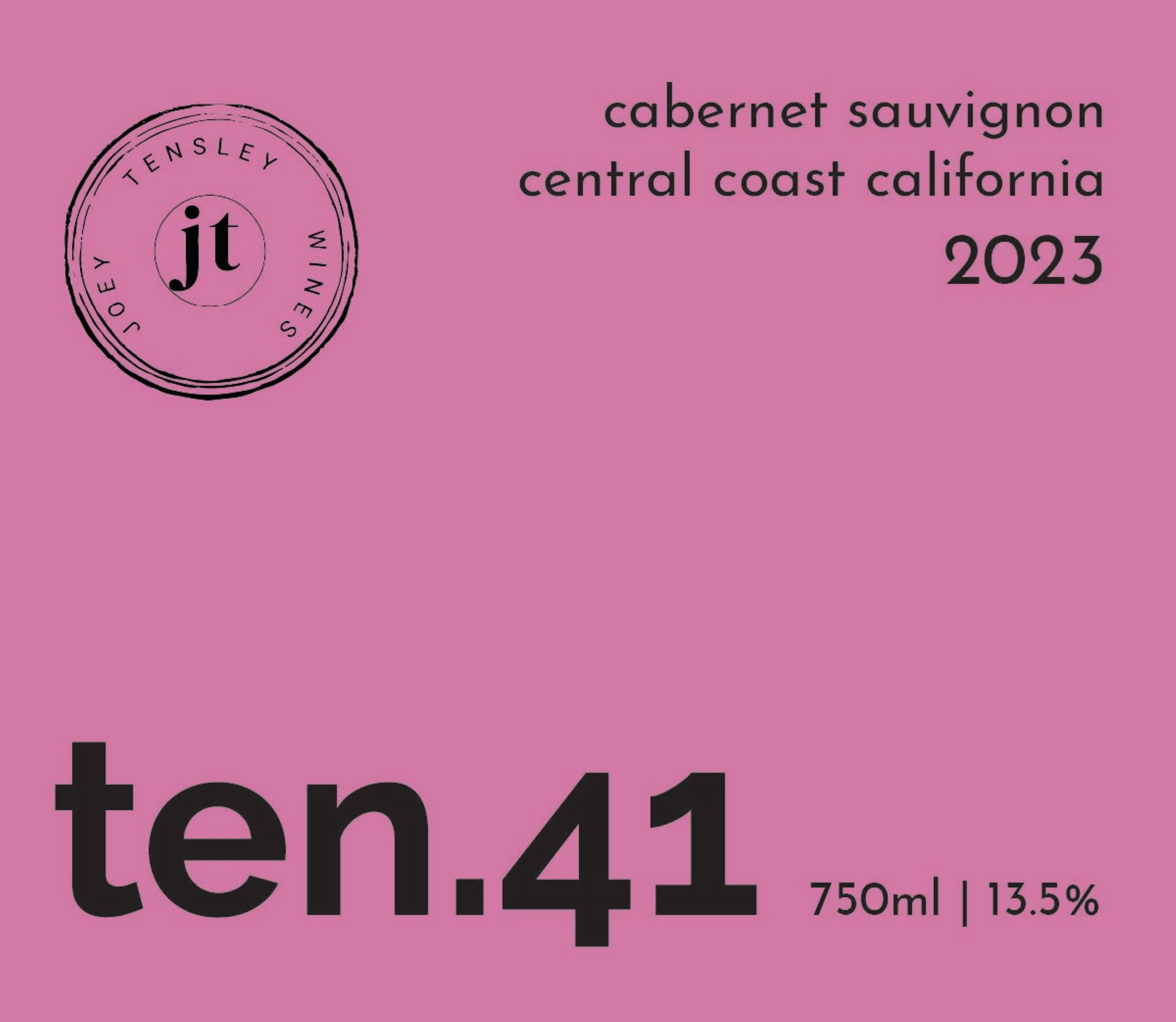 TABC label artwork for Ten-41 Cabernet Sauvignon