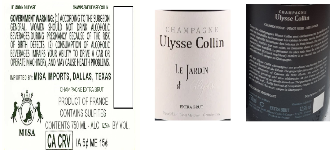 TABC label artwork for ULYSSE COLLINLE JARDIN D'ULYSSE