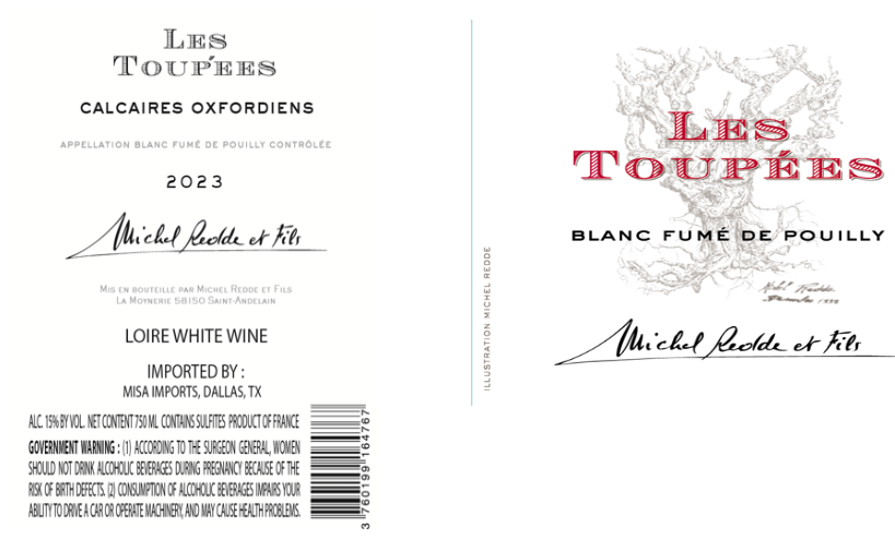 TABC label artwork for MICHEL REDDE ET FILS LES TOUPEES CALCAIRES OXFORDIENS