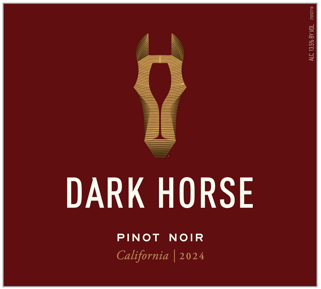 TABC label artwork for Dark Horse Pinot Noir California
