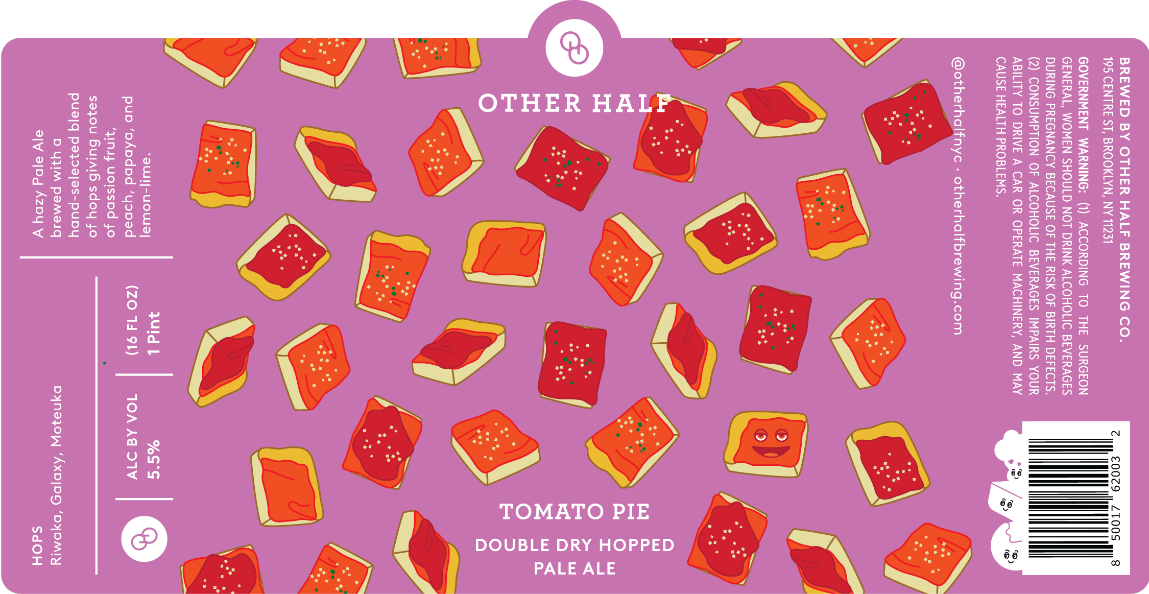 TABC label artwork for Tomato Pie