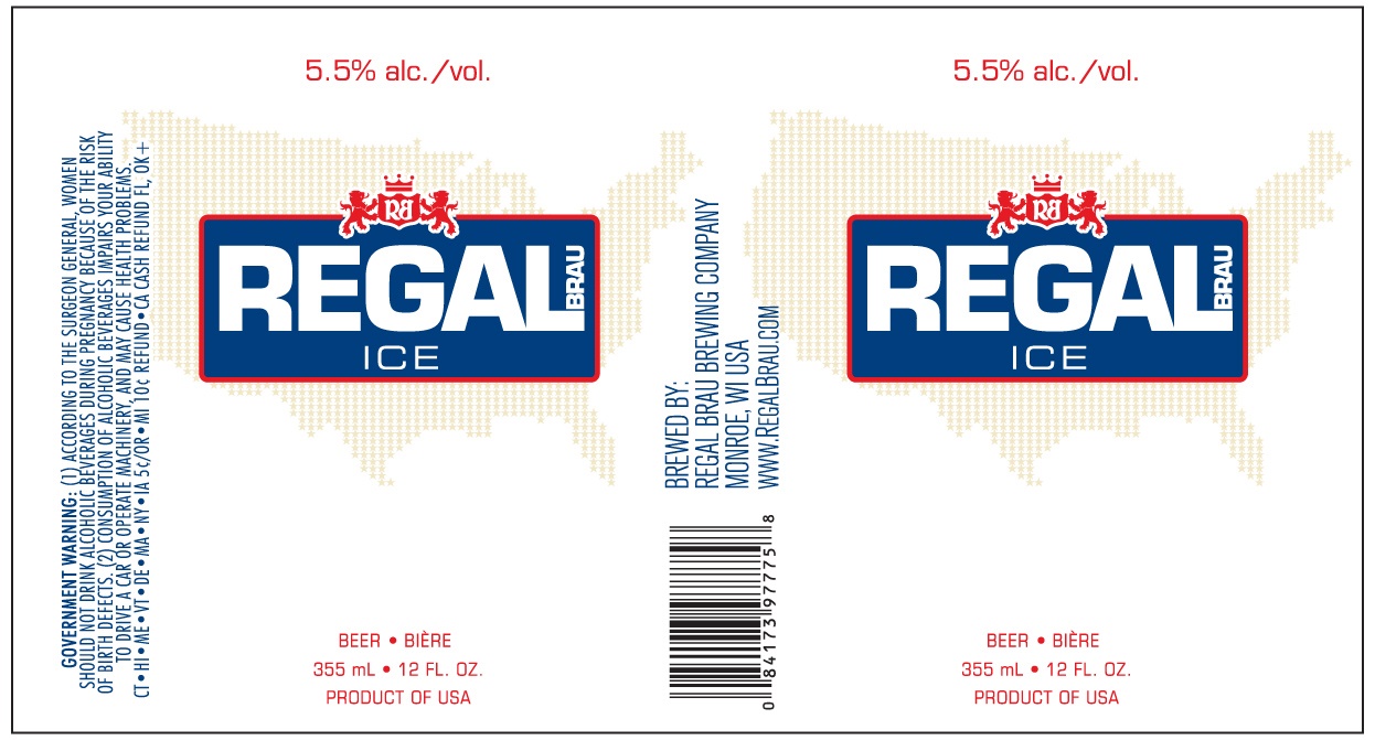 TABC label artwork for Regal Brau Ice